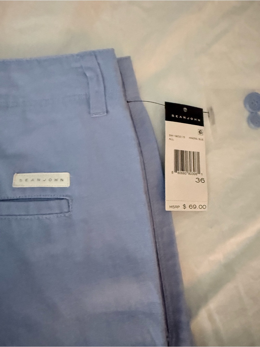 Sean John Men’s Cargo Shorts Mineral Blue